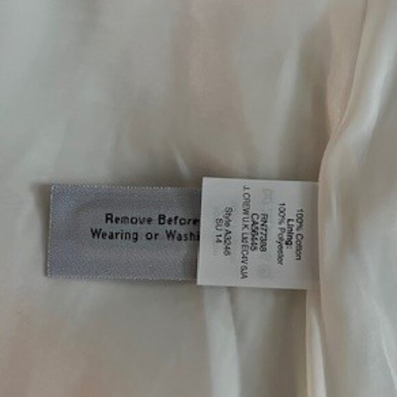 J.Crew White Cotton Paisley Drop Waist Pleated Skirt, size 00 - NEVER WORN - Picture 6 of 6